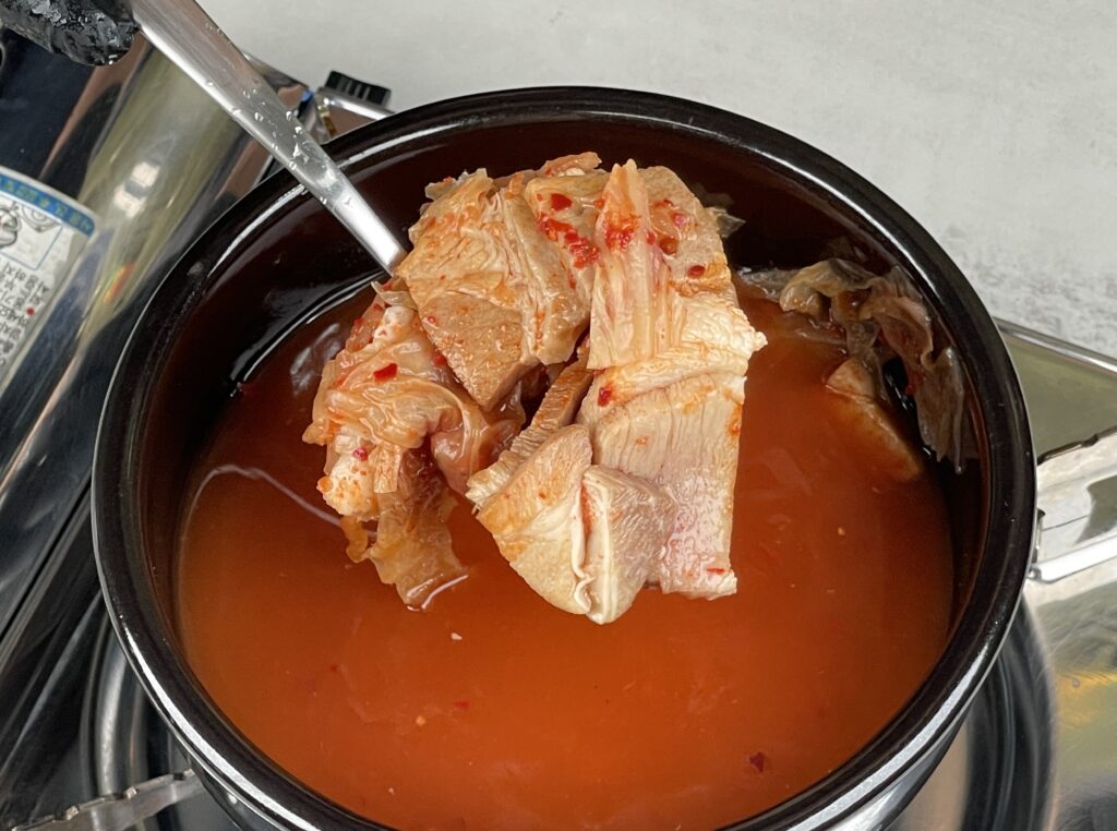 업소용 김치찌개 실제 내용량