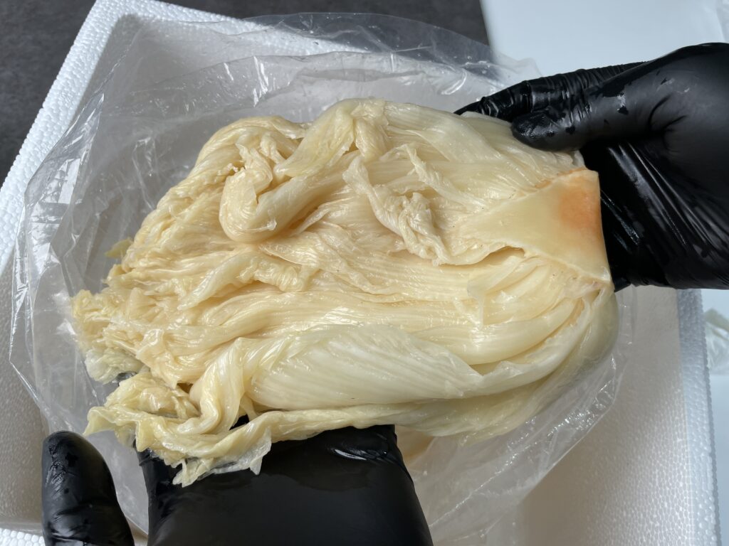 중국산 씻은김치 개봉