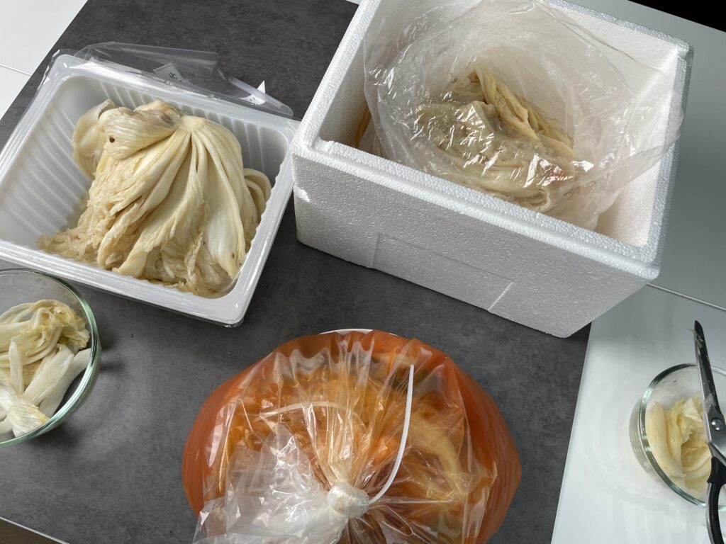 국내산 씻은지, 중국사 씻은김치, 국내산 백묵은지