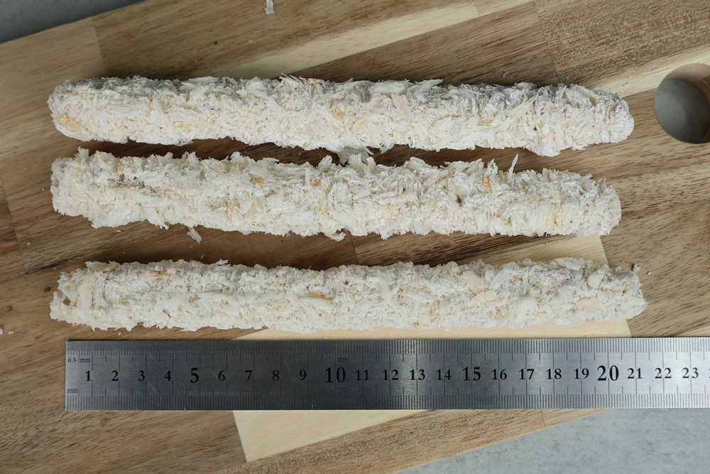 김밥용 돈까스의 길이