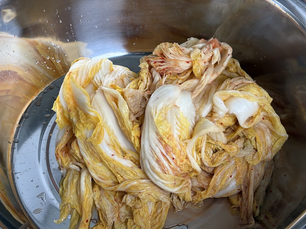 씻은김치 세척