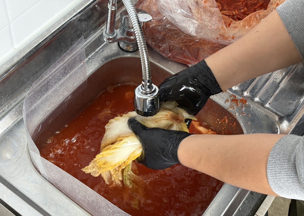 씻은김치 테스트