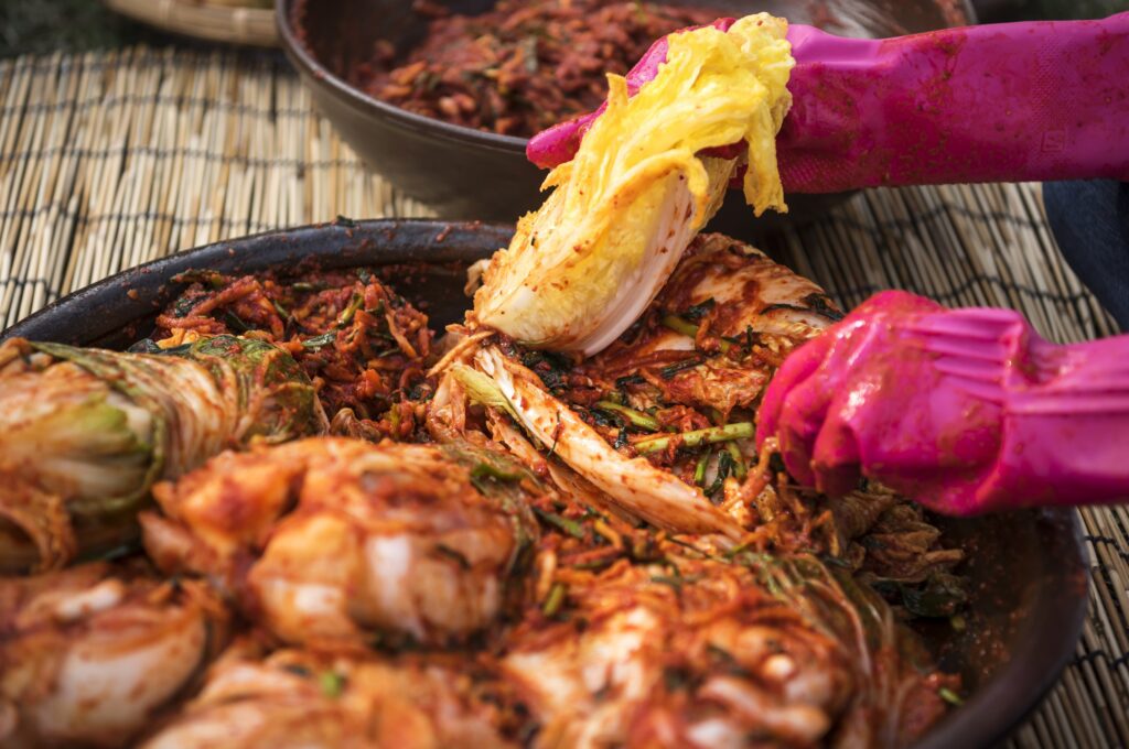 김치속 양념으로 김치 담그기